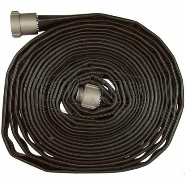 Dixon Washdown Hose, 1-1/2 in, NST NH, 25 ft L, 200 psi, Nitrile, Domestic WDH15BK25KAF